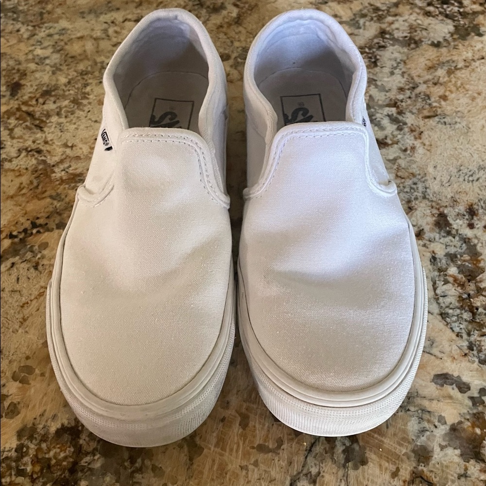 White canvas vans